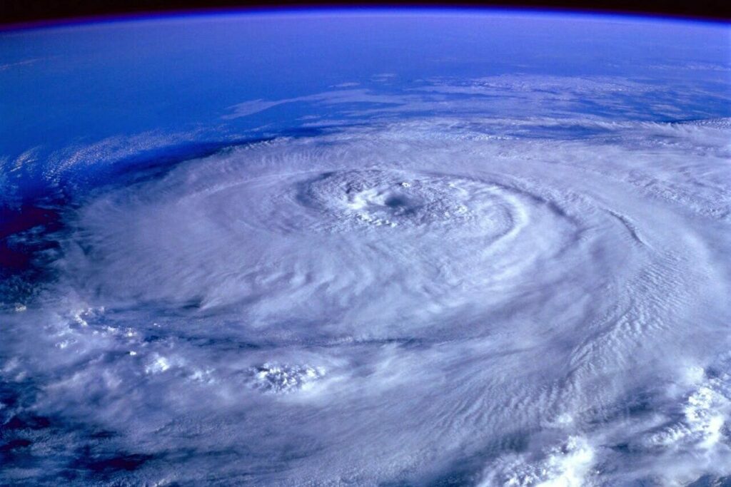 eye of the storm image from outer space